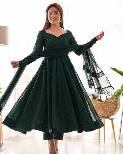 Rang-e-Hariyali Lucknowi Sequence Anarkali Set