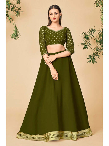 Mehndi Special Georgette Lehengha Choli