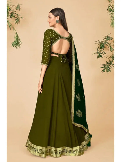 Mehndi Special Georgette Lehengha Choli