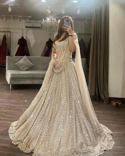 A Sequin Dreamweaver Silk Lehengha Choli