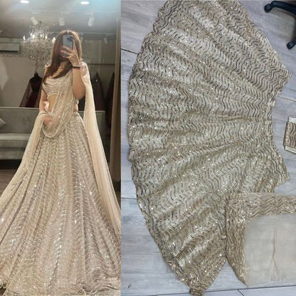 A Sequin Dreamweaver Silk Lehengha Choli
