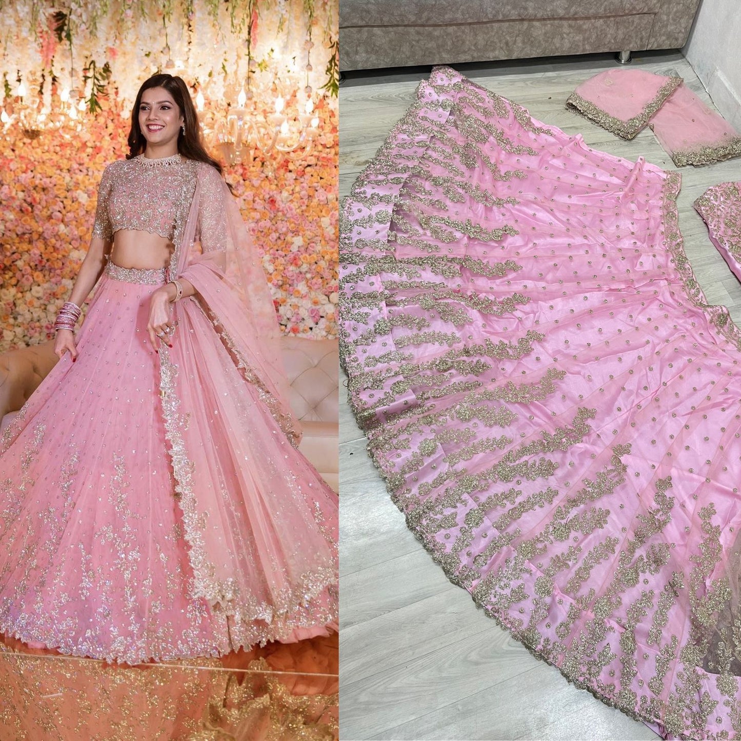 PINK GILTER LEHENGHA