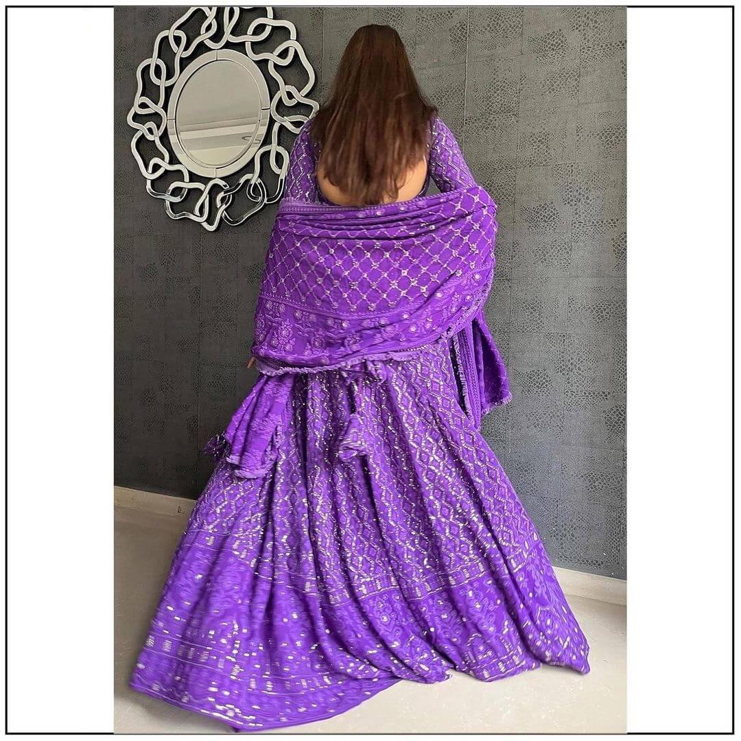 New Purple Chikankari Work Lehengha Choli