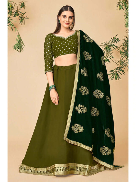 Mehndi Special Georgette Lehengha Choli