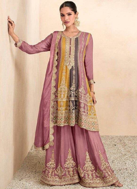 New Multi Colour Premium Chinon Sharara