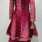 New Raspbeery Embrodairy Stiched Sharara